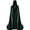Army Green, variant on Full Length Hooded Robe for Men & Women Velvet Cloak Halloween Witch Vampire Wizard Raven Cosplay Costume