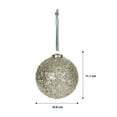 thumbnail image 4 of Fraiche Textured Mirror Ornaments 4-Pack, 4 of 5