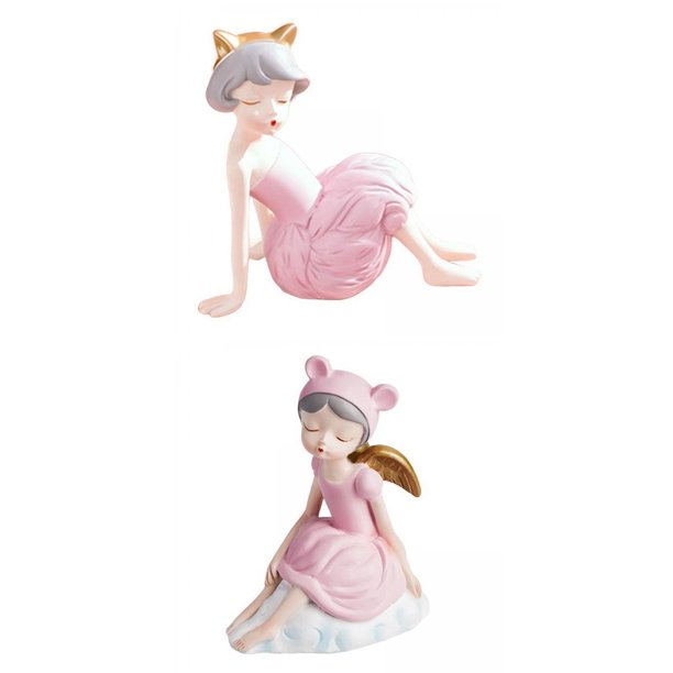 Resin Girl Figurines,Novelty Resin Figurines Tabletop Decorative Gift,Girl Sculpture Home Decoration Bedroom Craft,Tabletop Ornaments Collectible Girls Statue Decor,Office Entryway Living Room Gloria none