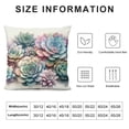 thumbnail image 5 of COMIO  Succulents Bouquet Decorative Pillow Case Throw Pillow Covers Watercolor Summer Floral Bohemian Waist Lumbar Throw Pillow Cases Cushion Cover White, 5 of 5