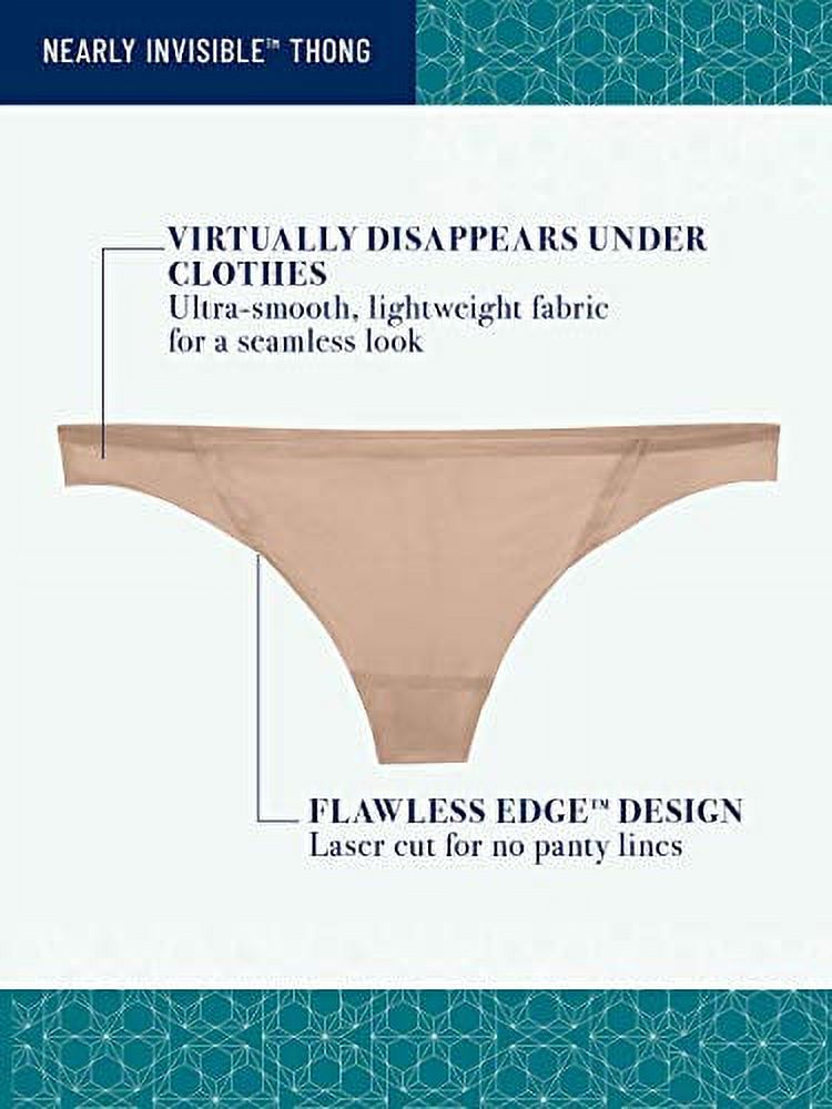 Vanity Fair Women&#8217;s Underwear Nearly Invisible Panty, Earthy Grey, 8 - image 2 of 4