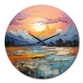 thumbnail image 2 of Designart "EFlowal Terrain II" Abstract Impressionism Oversized Wall Clock, 2 of 5