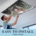 thumbnail image 6 of Black Christmas Snowman Fluorescent Light Covers, Xmas Tree Snowflake Botanical Magnetic Light Covers for Ceiling Lights, Fluorescent Ceiling Shade Filters for Classroom Bedroom Office 4x2Ft x 3PCS, 6 of 8