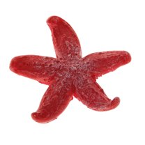Unique Bargains 1 Pcs Colorful Starfish Decor Mini Faux Coral Decor for Aquarium Decorations 4.3x4.3cm Red