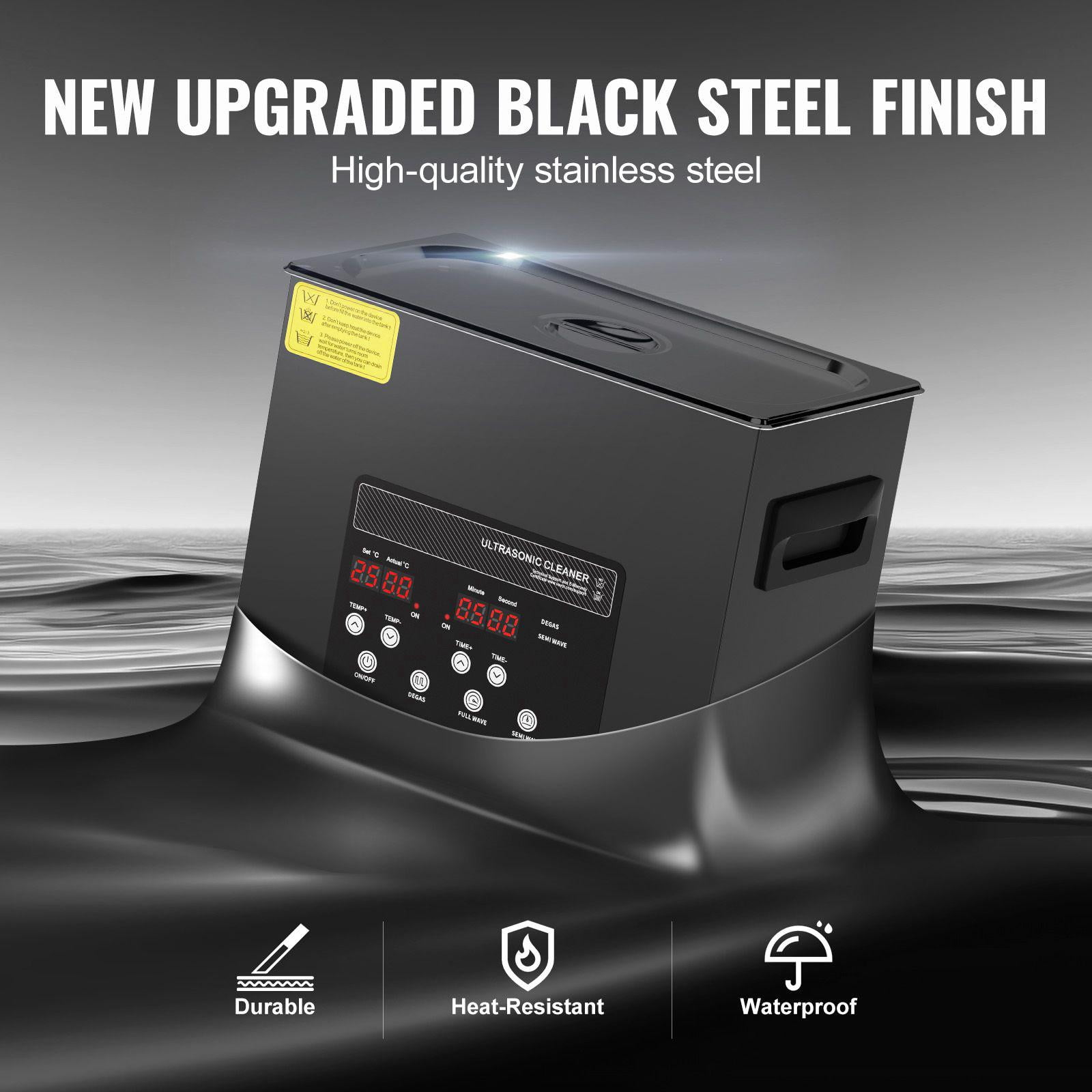 6L 180W Digital Ultrasonic Cleaner with Heater Timer Gentle Mode Upgraded Degassing 40kHz Industrial Cleaning Machine for Jewelry Retainer Tools
