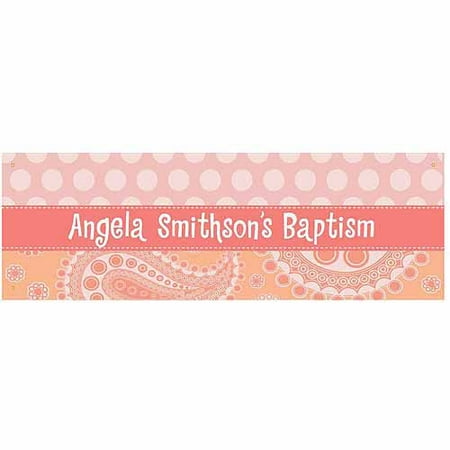 Personalized Paisley and Polka Dots Banner