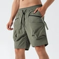 thumbnail image 1 of Ceisia Men's Spring Summer Cargo Shorts - Solid Gift Color Elastic Waist Drawstring Multi-Pocket Casual Shorts, 1 of 9