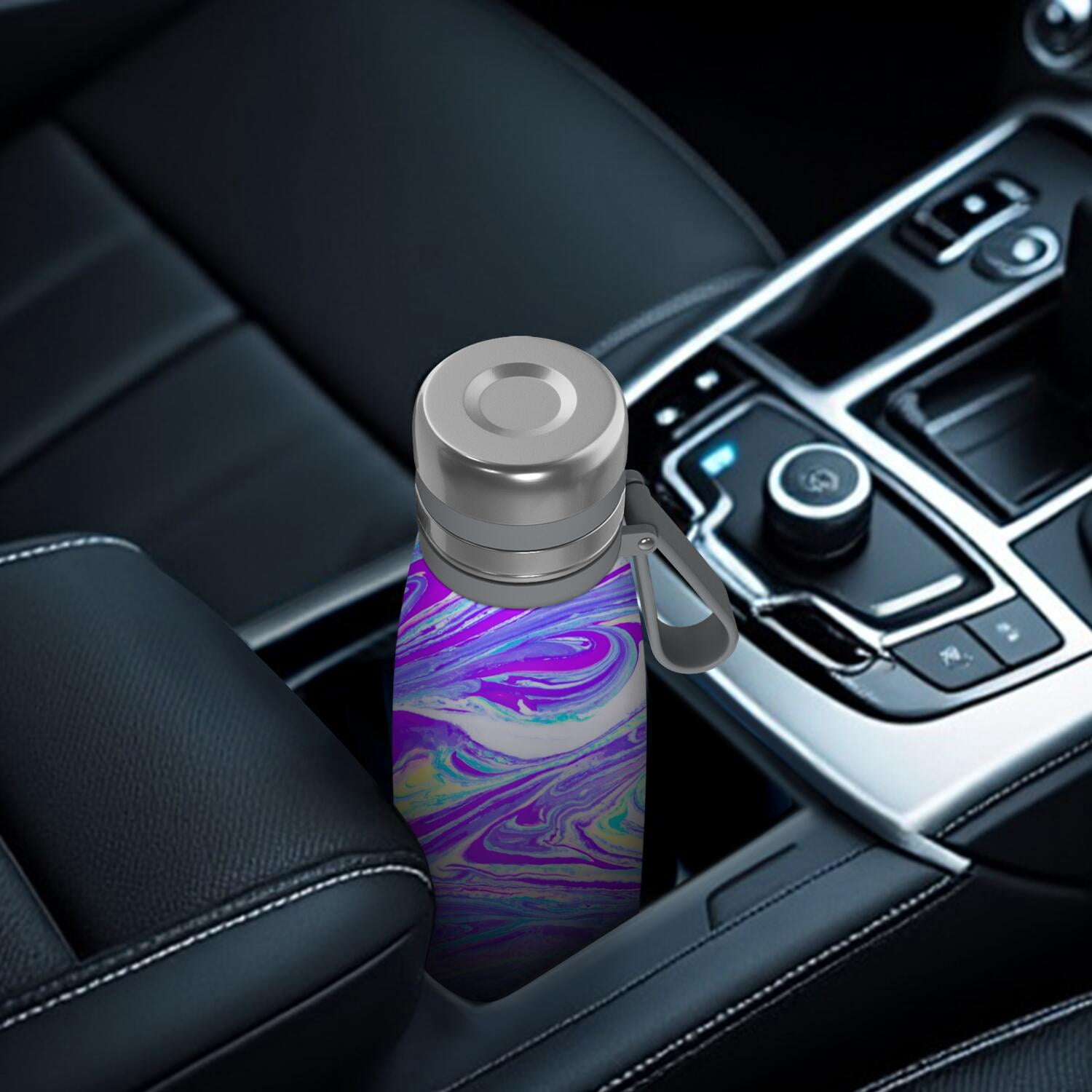 29oz Insulated Water Bottle with Tea Infuser, Stainless Steel Travel Mug, Liquid & Marble Print