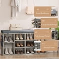 thumbnail image 4 of Ourlova 41 Inches Entryway Shoe Storage Cabinet Bench with 10 Cubbies,Shoe Rack with Cushion, 4 of 7