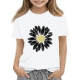 thumbnail image 2 of LRen Girls T Shirts Size 3-13, Kids Girls Casual Crew Neck Short Sleeve Cute Graphic Tee Tops School Uniform Clothes, 2 of 6