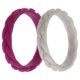 thumbnail image 1 of Juego de anillos de boda con hojas de silicona - Argaman-Silver by ROQ para mujer - Anillo de 2 x 8 mm, 1 of 1