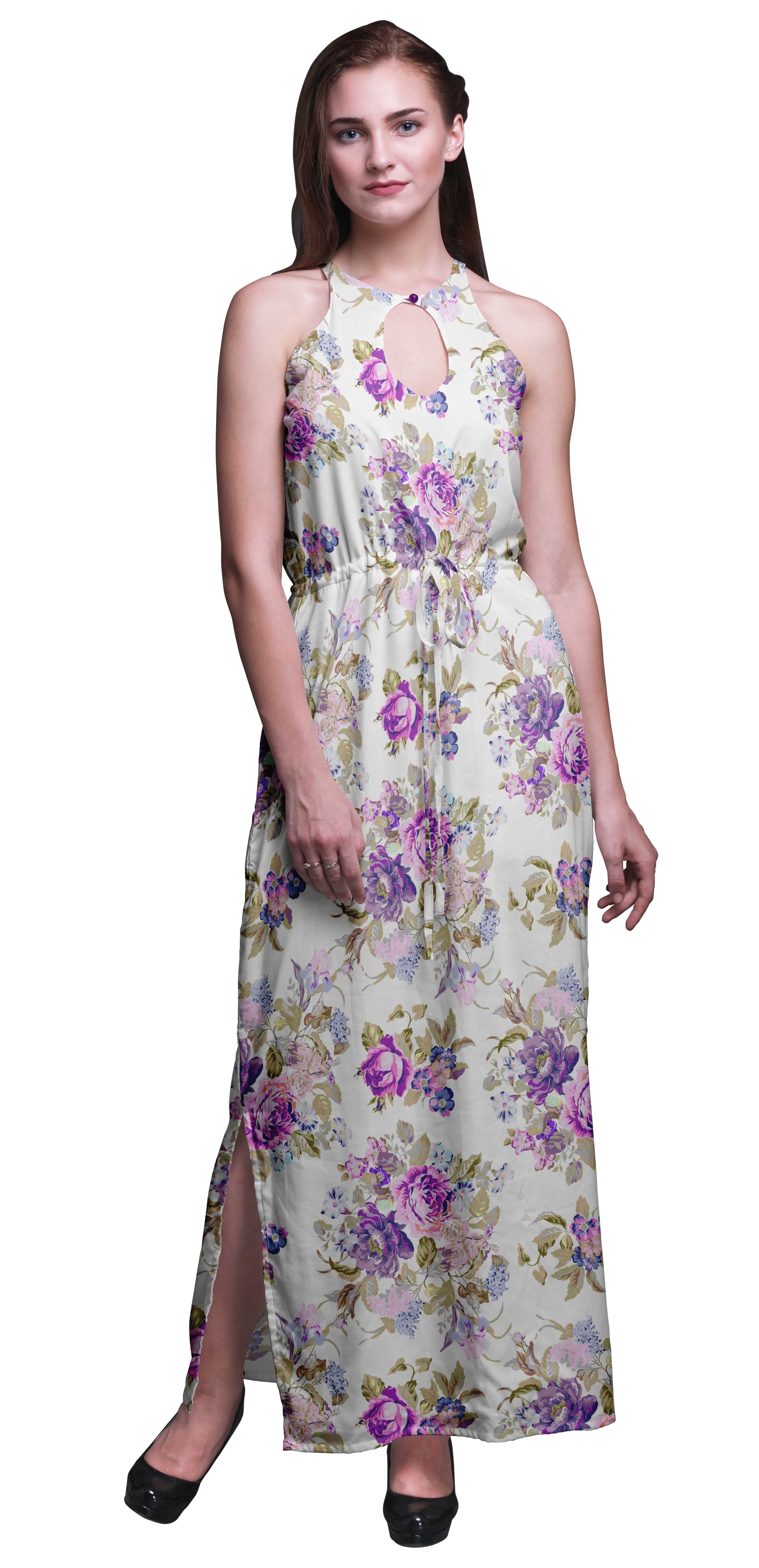 Maxi dress sleeveless crew neck maxi dress