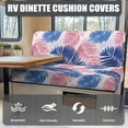thumbnail image 4 of FOR U DESIGNS Palm Leaf Print RV Dinette Cushion Covers 2 Pcs Comfortable Camper Cushion Slipcover Stretchable Loveseat Sofa Chair Cover Furniture Protector for RV Camper Car Bench, 4 of 7