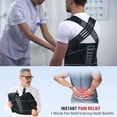 thumbnail image 3 of Back Brace Posture Corrector for Women and Men with Spine Vertical Alignment System, Lower Back Pain Relief, Back Straighter Instant Posture Corrector - Scoliosis 【Small】, 3 of 7