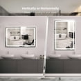thumbnail image 7 of LED Bathroom Mirror, 20x28Inch Front and Backlit, 3 Colors Dimmable, CRI>90 Double Lights, Enhanced Anti-Fog, Wall Mount Lighted Mirror, Horizontally/Vertically Mounted, 7 of 7