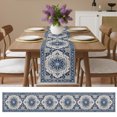 thumbnail image 6 of Traditional Ethnic Table Runner 120 Inches Long,Western Rustic Tribal Patterns Boho Cotton Linen Table Runners Dresser Scarves,Fabric Tabletop Scarf Furniture Cover for Home Dinner Party 13"x120", 6 of 9