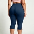 thumbnail image 6 of OGLCCG Women Capri Pants Plus Size Stretch Knee Length Leggings with Pockets Comfy Slim Fit Elastic Waist Casual Summer Ladies Pull On Capris,L, 6 of 6