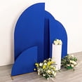 thumbnail image 4 of BalsaCircle 4 Royal Blue Fitted Spandex Matter Half Moon Wedding Arch Backdrop Stand Covers Set Party Events Decorations, 4 of 8
