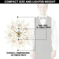 thumbnail image 2 of Luxury Sunburst Wall Clock with Crystal Accents - Christmas & New Year Modern Decor for Living Room, Bedroom, Office, 2 of 7