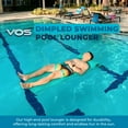 thumbnail image 3 of VOS Wavy Swimming Pool Lounger-Premium Ultra Buoyant Foam Mat for Adults - Pool Floats Accessory for Relaxing in Pools, Lakes, Beaches and Water Parks - UV & Chlorine Resistant (Seafoam Blue), 3 of 8