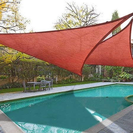 Sail Triangle - Yescom 2x 16.5' Triangle Sun Shade Sail Beach Canopy Cover UV Blocking