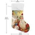 thumbnail image 2 of Coolnut Christmas Stocking Personalized Christmas Santa Large Candy Stocking Hanging Gift Xmas Stockings Decoration 1 PC for Family Holiday Party Ornaments Decor Fireplace, 2 of 7