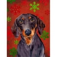 thumbnail image 1 of Carolines Treasures LH9313GF 11 x 15 Po. Drapeau de Noël Dachshund Flocons de Neige Rouges et Verts, Taille Jardin, 1 of 3