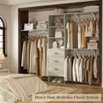Homieasy 96" HeavyDuty Closet System, 8FT Organizer with 3 Shelves