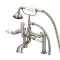 thumbnail image 5 of Water Creation F6-0006-05-AX Vintage Classic 7 in. Spread Deck Mount Tub Faucet - Polished Nickel, Ivory, 5 of 5