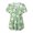 Mint Green, variant on NIEWTR Women's V Neck Floral Print Scrub Tops Breathable Nursing Uniform Shirts with Pockets Wrinkle Resistant Fabric(Light Green,XL)
