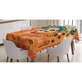 thumbnail image 1 of Ambesonne Sugar Skull Tablecloth Rectangular Table Cover, Trumpet Player, 52"x70", Multicolor, 1 of 3