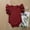 Wine Red, variant on Baby Girl Infant Romper Knitted Ruffle Snaps Solid Color Bodysuit Jumpsuit 0-18M