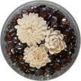 thumbnail image 6 of Lavish Home 10lbs Vase Filler Glass Beads - 3/4in Flat Marbles, Amber, Adult, 6 of 7