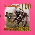 thumbnail image 2 of Wild Bobby, Biker Girl t I Do Ride Like A Girl, Cars and Trucks, Unisex Crewneck Graphic Sweatshirt, Neon Pink, Medium, 2 of 4