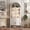 Gray, variant on Cottinch 71" Arch Storage Cabinet with 4 Doors & Adjustable Shelves,Drawer,Wooden Bookshelf Cabinet,LED Lighted Display Cabinet,Walnut