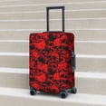thumbnail image 4 of Cauagu Red Skulls 3 Print Travel Luggage Cover,Travel Dust-proof Suitcase Cover Softside Suitcase Protector for 18-32inch,Not Included Suitcase, 4 of 8