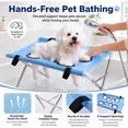 thumbnail image 6 of Pet Grooming Hammock Stand, Foldable Pet Bath Holder Sling Shower Chair,Hammock Stand with Stable Stainless Steel Frame, 6 of 7