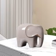 thumbnail image 3 of Estatua de cerámica Sunnimix elefante hecha a mano decoración del hogar, 3 of 7