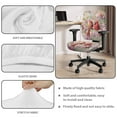 thumbnail image 7 of SCRAWLGOD Cardinal Peach Blossom Stretchy Cover for Office Chair Seat Breathable High Back Chair Slipcover Washable Protective Desk Chair Cover for Home Decor, 2 PCS, 7 of 7