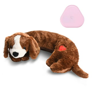 Okamdert Dog Heartbeat Toy,Puppy Separation Anxiety Toy, Puppy Behavioral Training Aid for Dog Sleep Aid Plush, Pet Companion Smart Dog ToysBeige