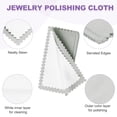 thumbnail image 3 of Uxcell 3.2"x3.2" Jewelry Cleaning Cloth, 2 Pack Double-Sided Fleece Polishing Cloth for Gold, Silver and Jewelry, Light Gray, 3 of 6