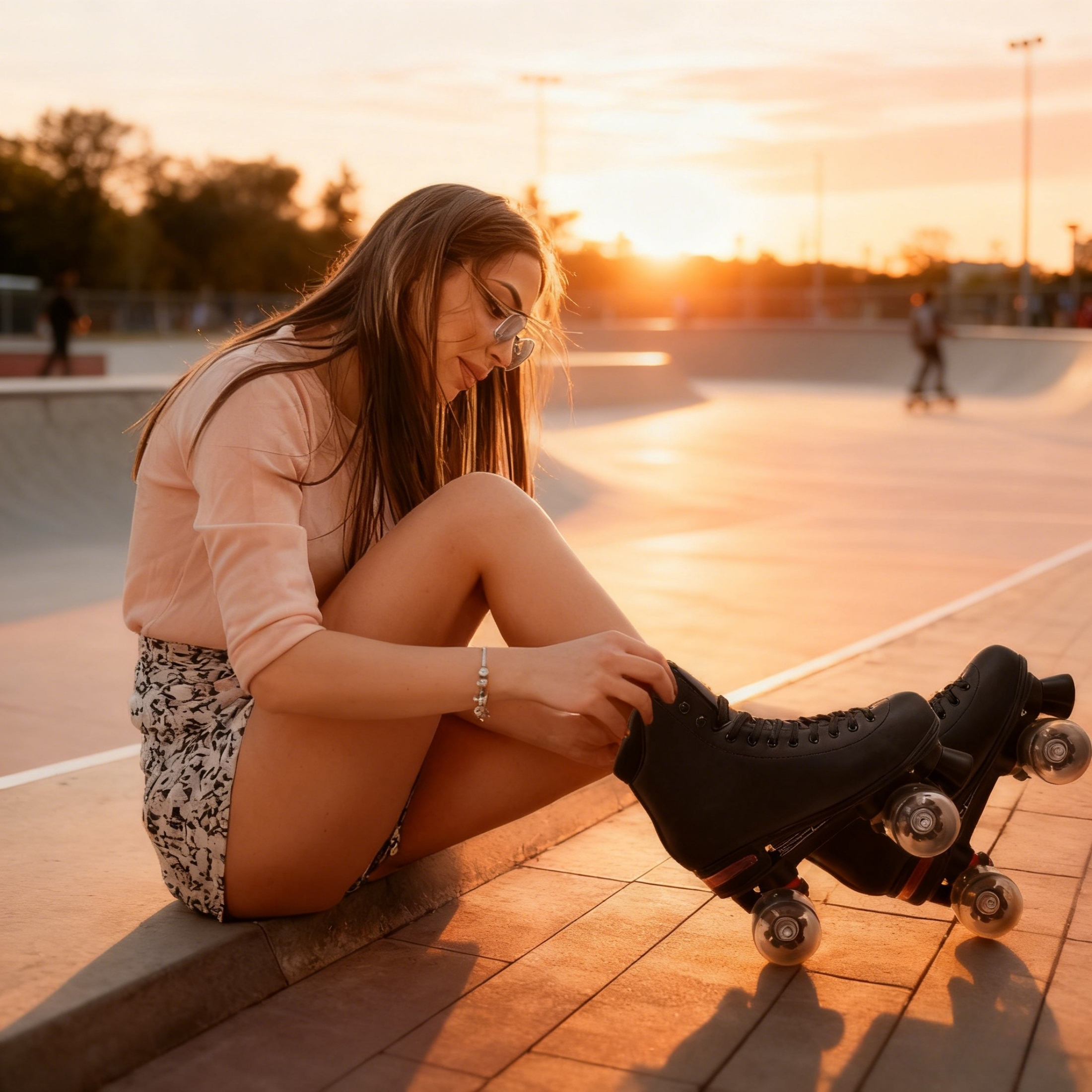 JZY Quad Roller Skates with Light-Up Wheels,High-Top Design for Women, Men & Teens