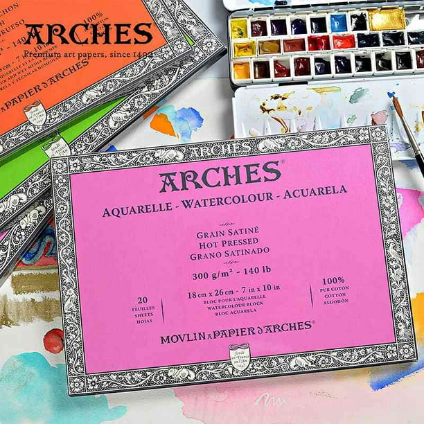 Arches bloc de papier aquarelle 100% coton 20 feuilles 300gsm Aquarelle  artiste aquarelle carnet de croquis peinture papier fournitures scolaires 