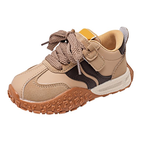 Zanarzt Running Shoes for Kids Toddler/Little Kid Boys Girls Lightweight Breathable Sneakers Strap Athletic Tennis Shoes for Running Walking Khaki,US 1