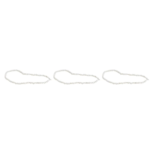 Collar de perlas vintage Qarigey para mujer blanco 45 cm