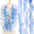 thumbnail image 1 of Cinta Ganeen 29 m Organza Iridiscente Plisada con Volantes 15 cm, 1 of 7