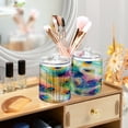 thumbnail image 2 of Ryvnso 2 Pack Qtip Holder Organizer Feathers Bathroom Cotton Swabs Cans Storage Canister, 2 of 7
