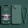 thumbnail image 1 of Liquid Silicone Case For iPhone 15 14 13 12 11 Pro Max Mini XR Xs Plus SE Phone Magnetic Wireless Charging For  Cover, 1 of 1