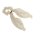 thumbnail image 5 of Unique Bargains 1 Pc Elegant Double-layer ribbon pearl Scrunchies Hair Elastic Band white, 5 of 5