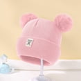 thumbnail image 6 of 0-36 Months Baby Toddler Beanie Cuffed Beanie Warm Knit Cute Hat with Pom-Pom for Boys Girls Baby Beanies Hat, 6 of 6
